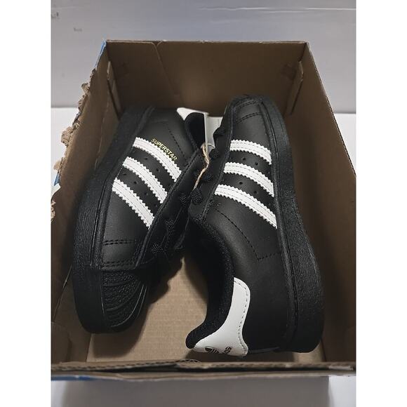 SUPERSTAR EL I ADIDAS Black/White/Black EF5396-SIZE 6K - Picture 7 of 12